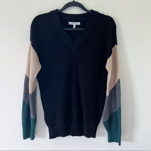 bcbgeneration | black color block sweater medium